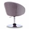 Manhattan Comfort Hopper Swivel Adjustable Height Chair in Grey and Polished Chrome (Set of 2) 2-AC036-GY - alternate 5